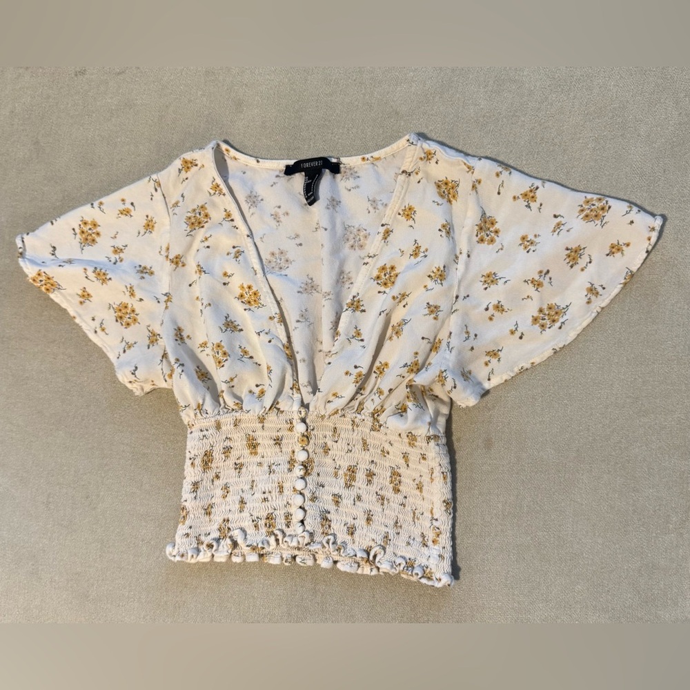 Floral Smocked Women's Top